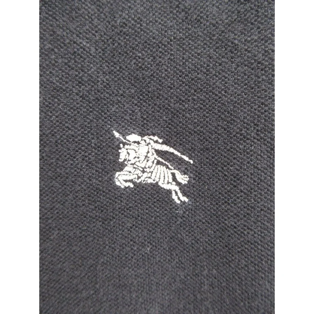 Burberry Brit Polo Shirt Large Golf Equestrian Knight Nova Check Trim - Picture 4 of 12